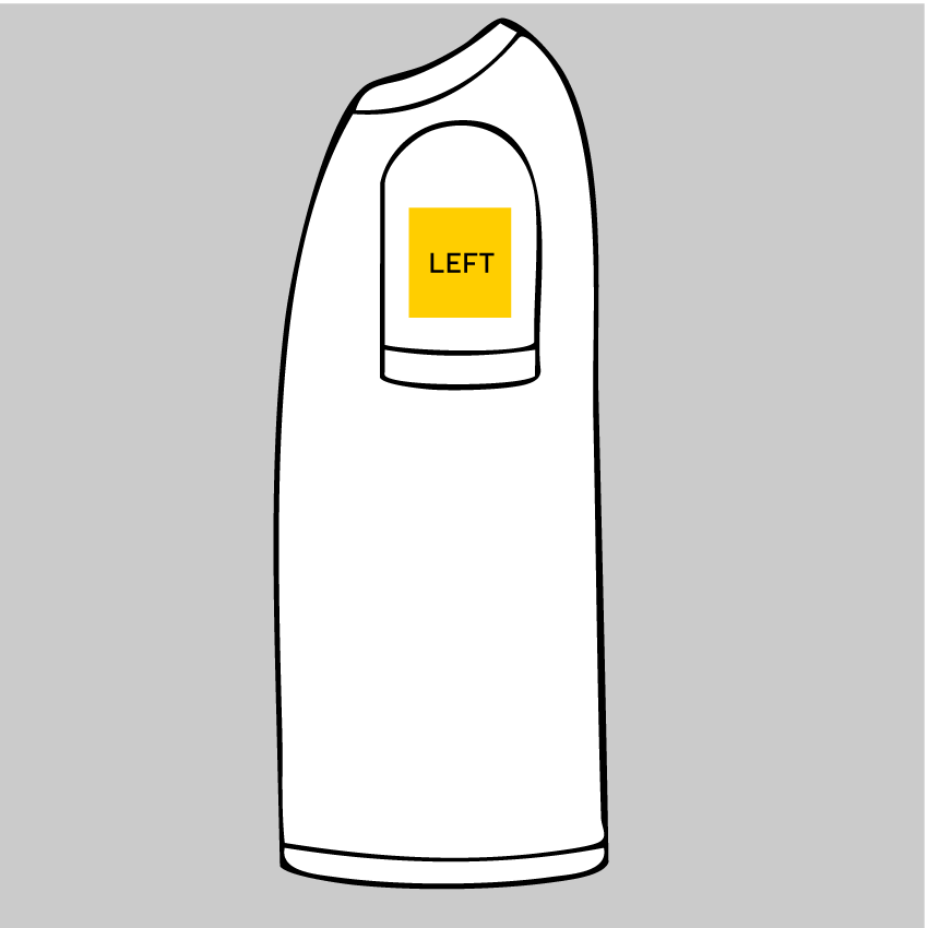 Left Sleeve - Print Location