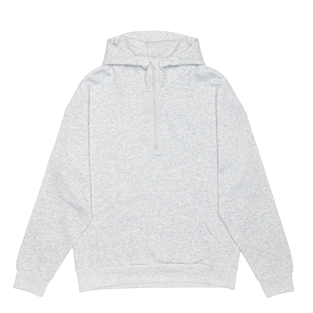 Unisex Drop Shoulder 1/2 Zip Hoodie-JHL - Color Image 1