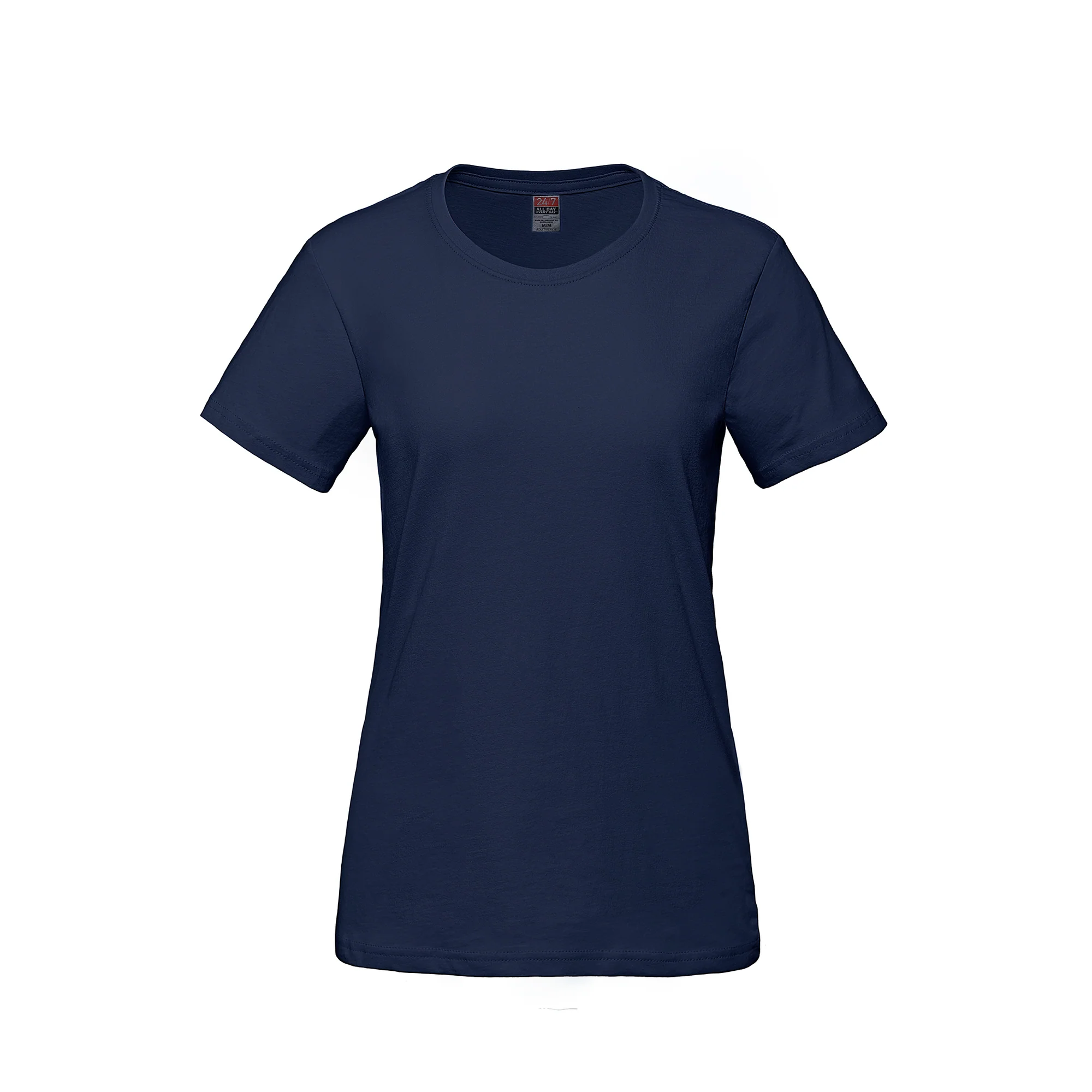 Ladies RING SPUN Combed Cotton Crewneck T-Shirt-CSW - Color Image 1