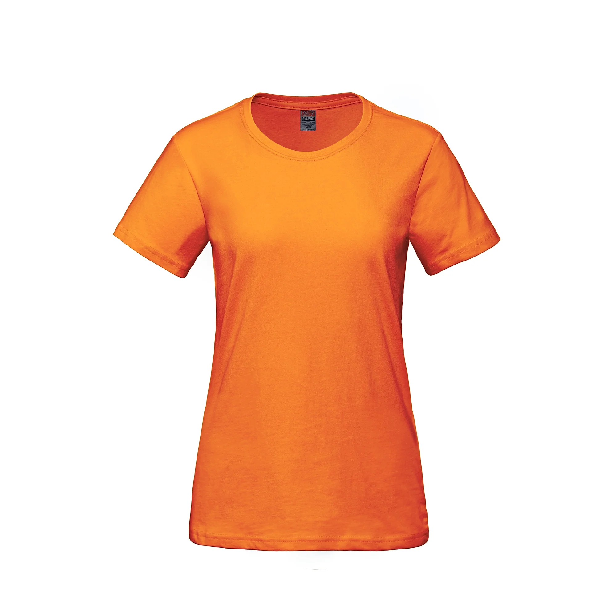 Ladies RING SPUN Combed Cotton Crewneck T-Shirt-CSW - Color Image 1