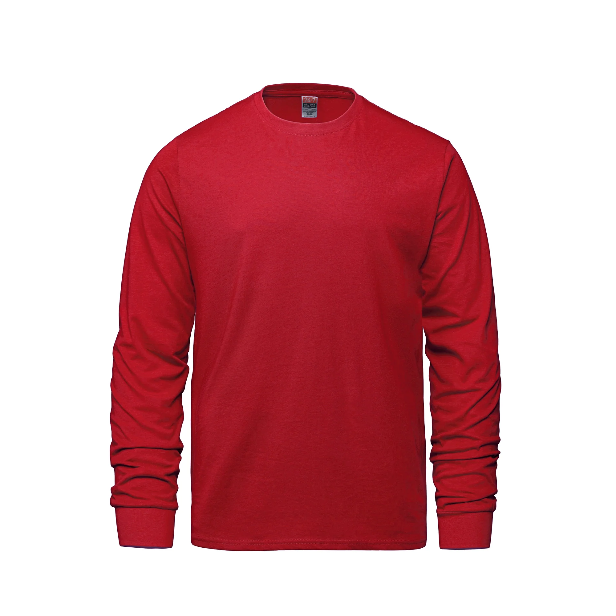 Adult RING SPUN Combed Cotton Long Sleeve Crewneck T-Shirt-CSW
