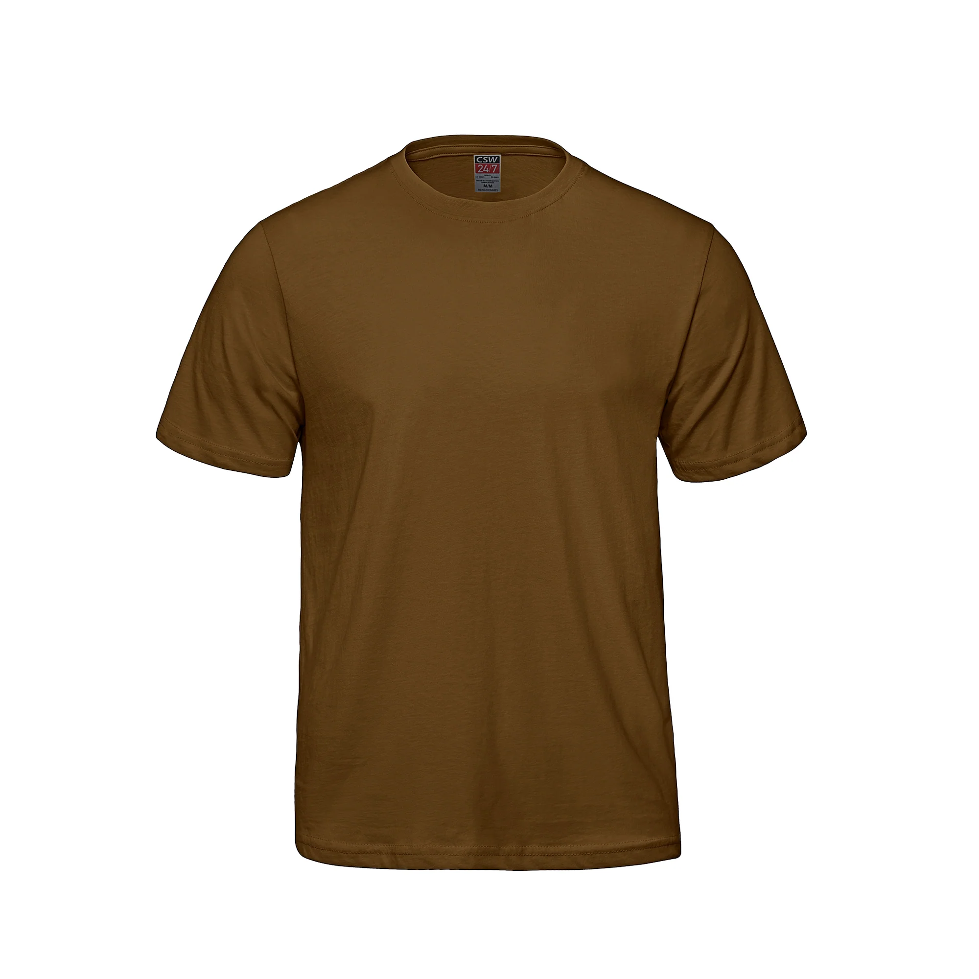 Adult RING SPUN Combed Cotton Crewneck T-Shirt-CSW - Color Image 1