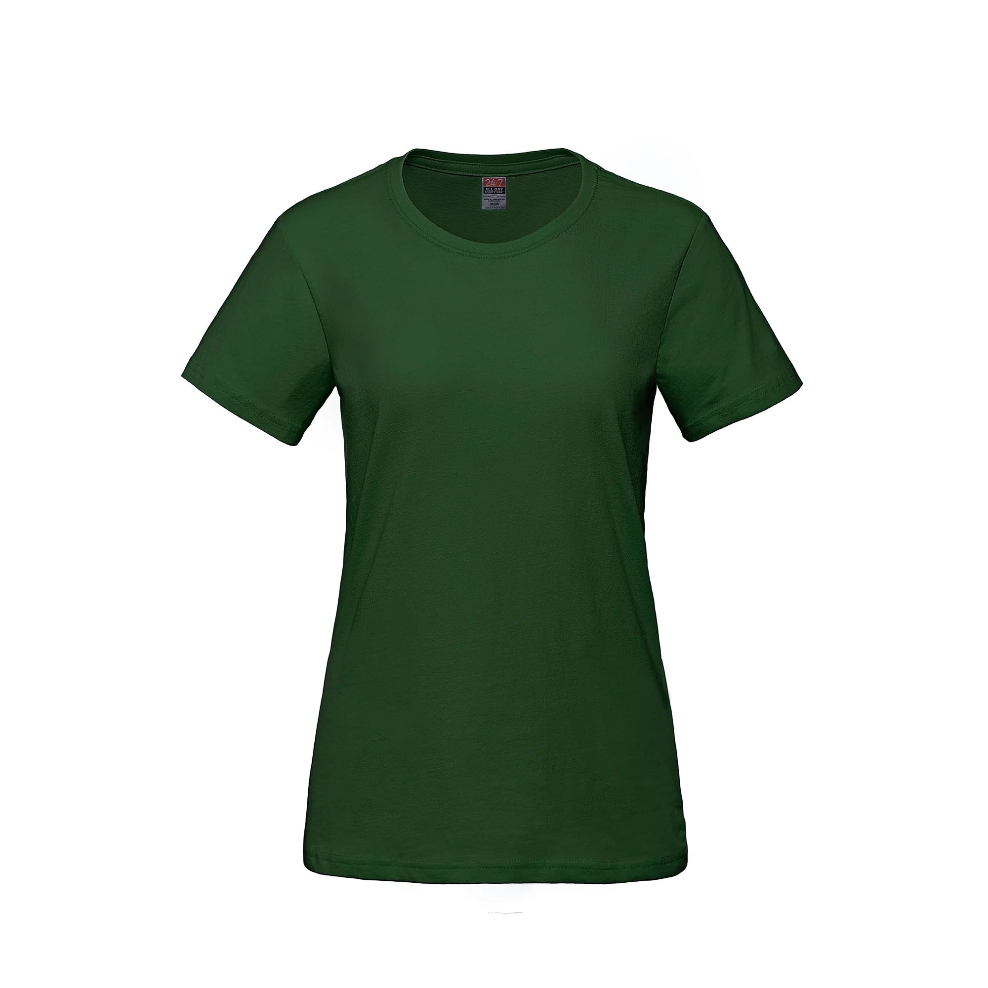Ladies RING SPUN Combed Cotton Crewneck T-Shirt-CSW - Color Image 1