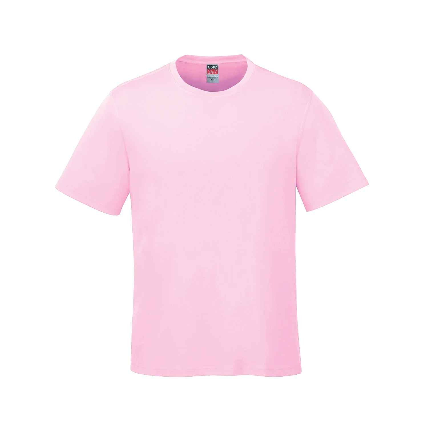 Adult RING SPUN Combed Cotton Crewneck T-Shirt-CSW - Color Image 1