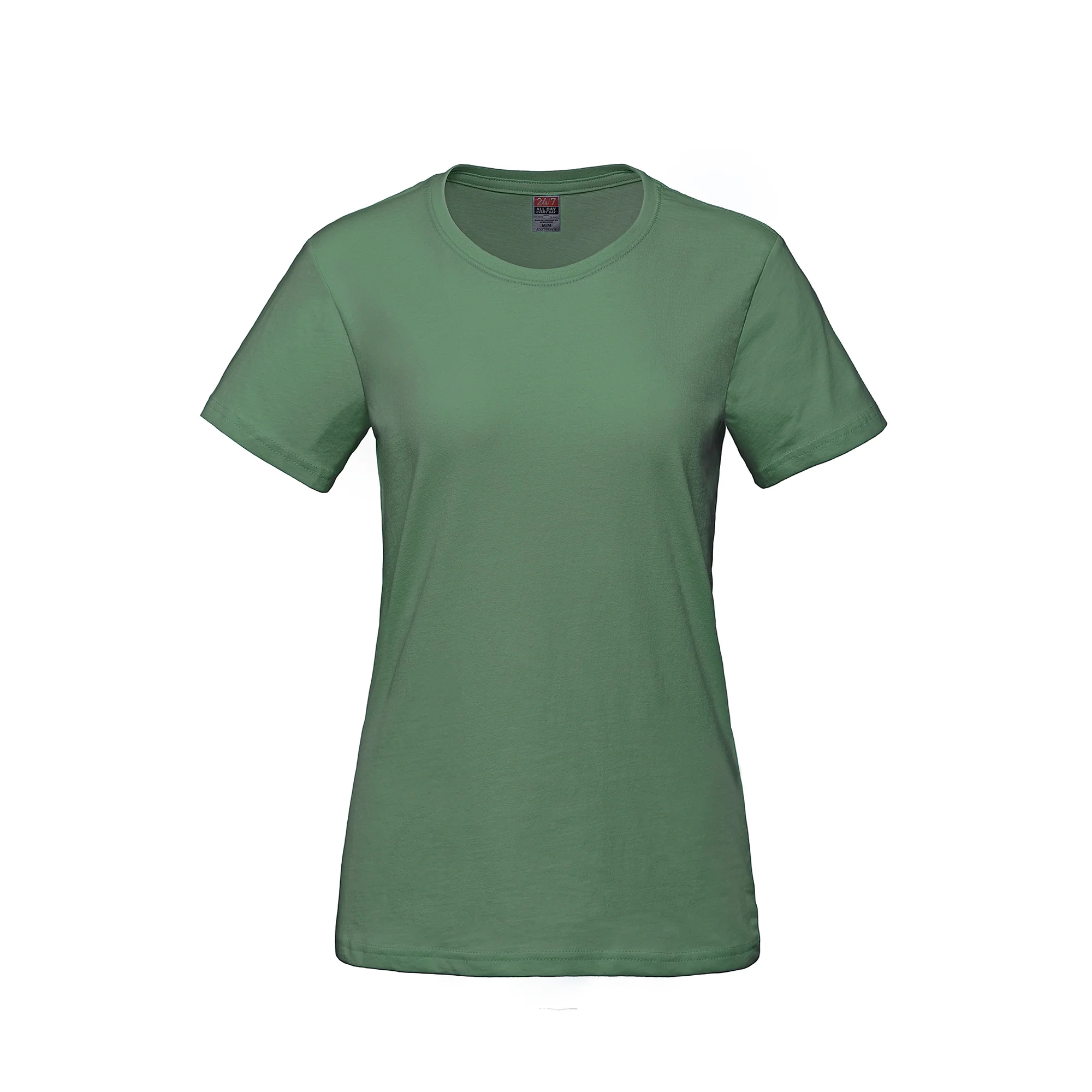 Ladies RING SPUN Combed Cotton Crewneck T-Shirt-CSW - Color Image 1