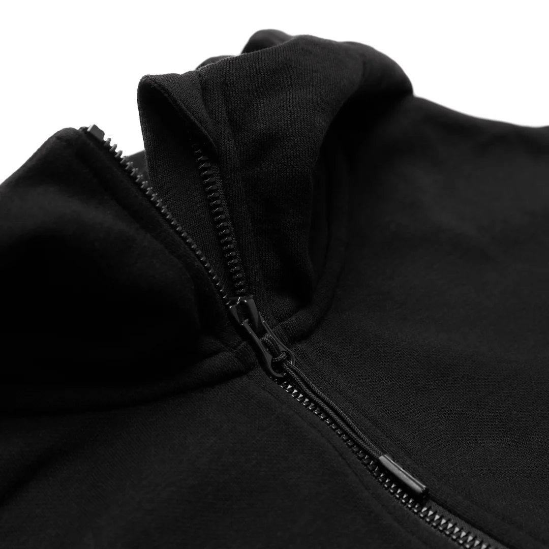 Unisex Drop Shoulder 1/2 Zip Hoodie-JHL