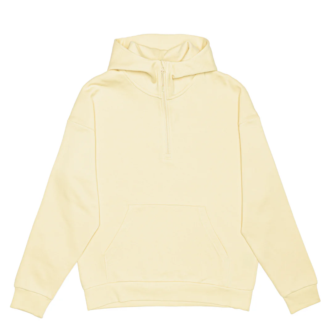 Unisex Drop Shoulder 1/2 Zip Hoodie-JHL - Color Image 1
