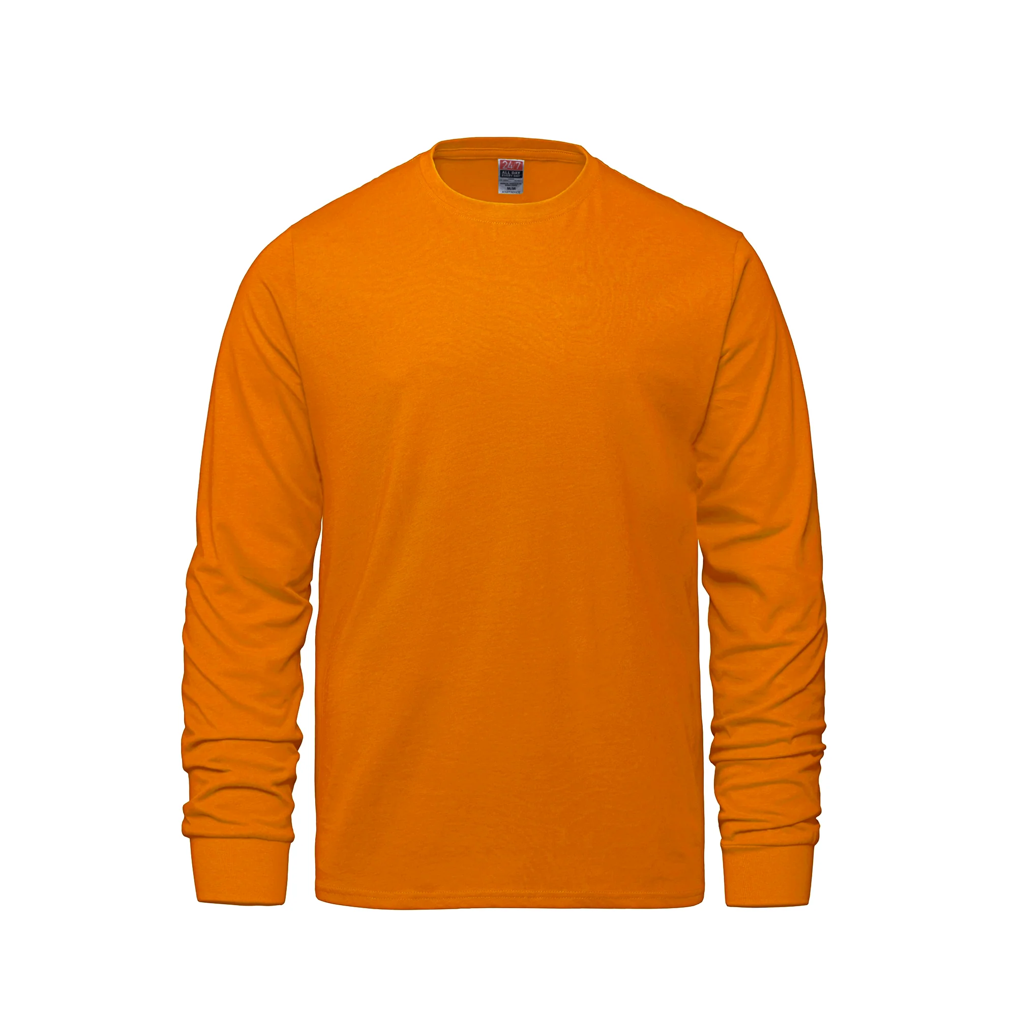 Adult RING SPUN Combed Cotton Long Sleeve Crewneck T-Shirt-CSW