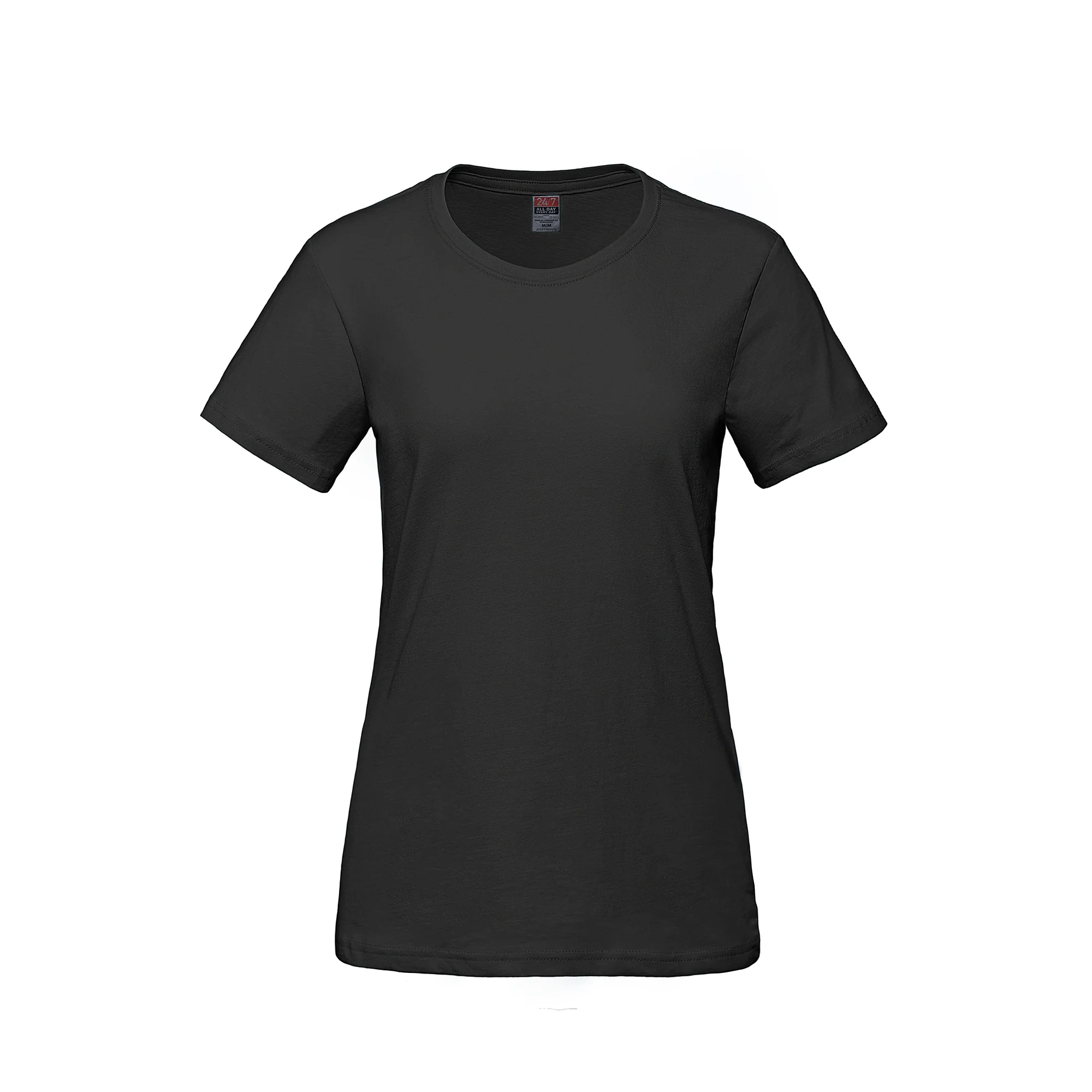 Ladies RING SPUN Combed Cotton Crewneck T-Shirt-CSW - Color Image 1