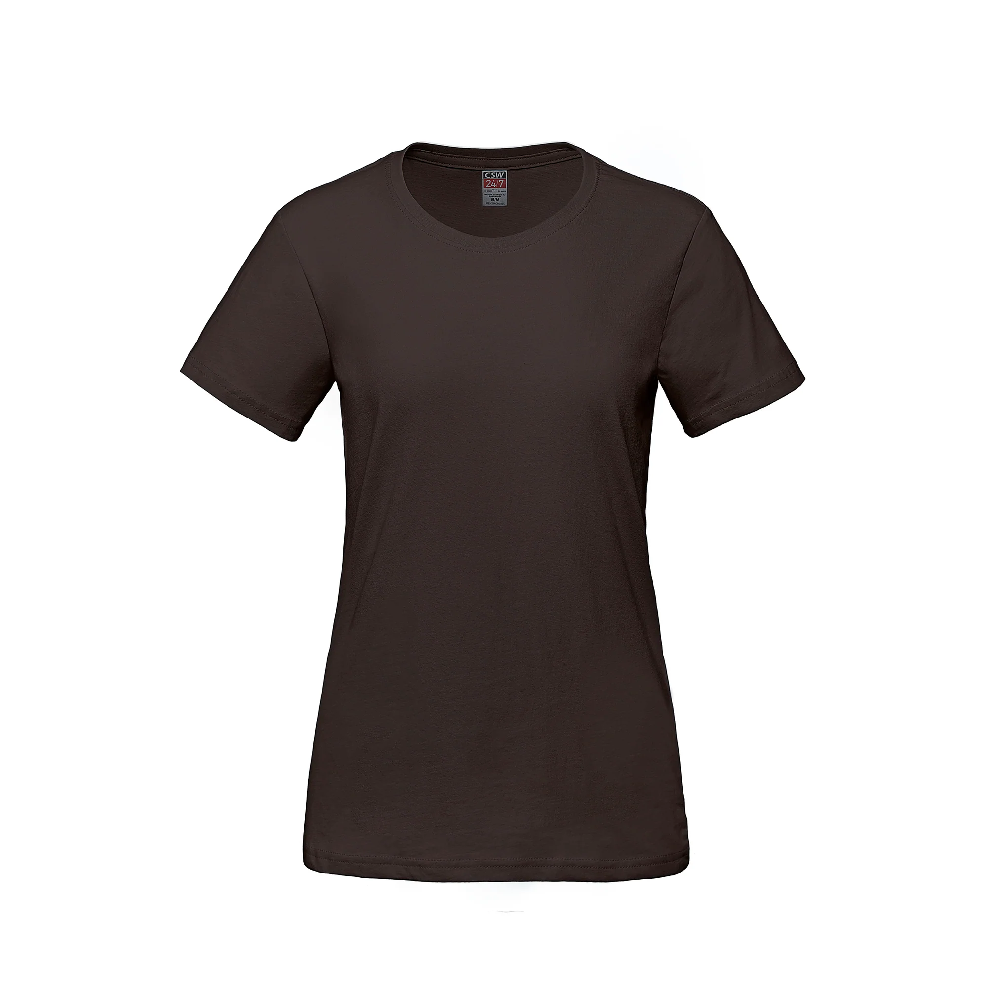 Ladies RING SPUN Combed Cotton Crewneck T-Shirt-CSW - Color Image 1