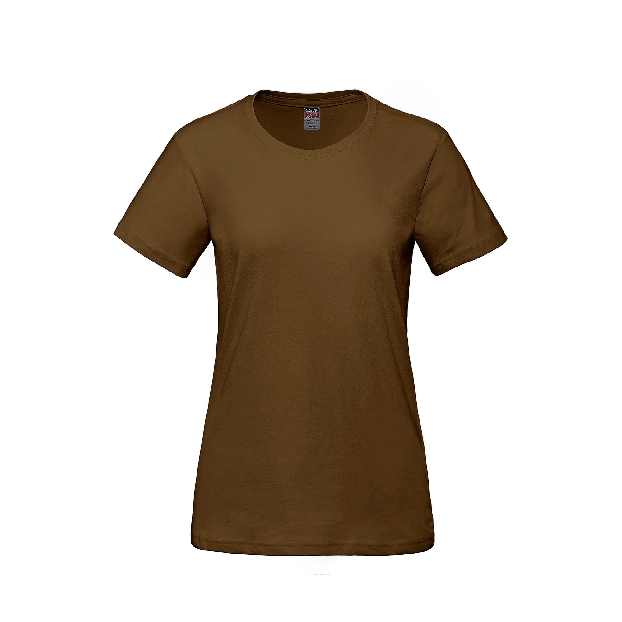 Ladies RING SPUN Combed Cotton Crewneck T-Shirt-CSW - Color Image 1