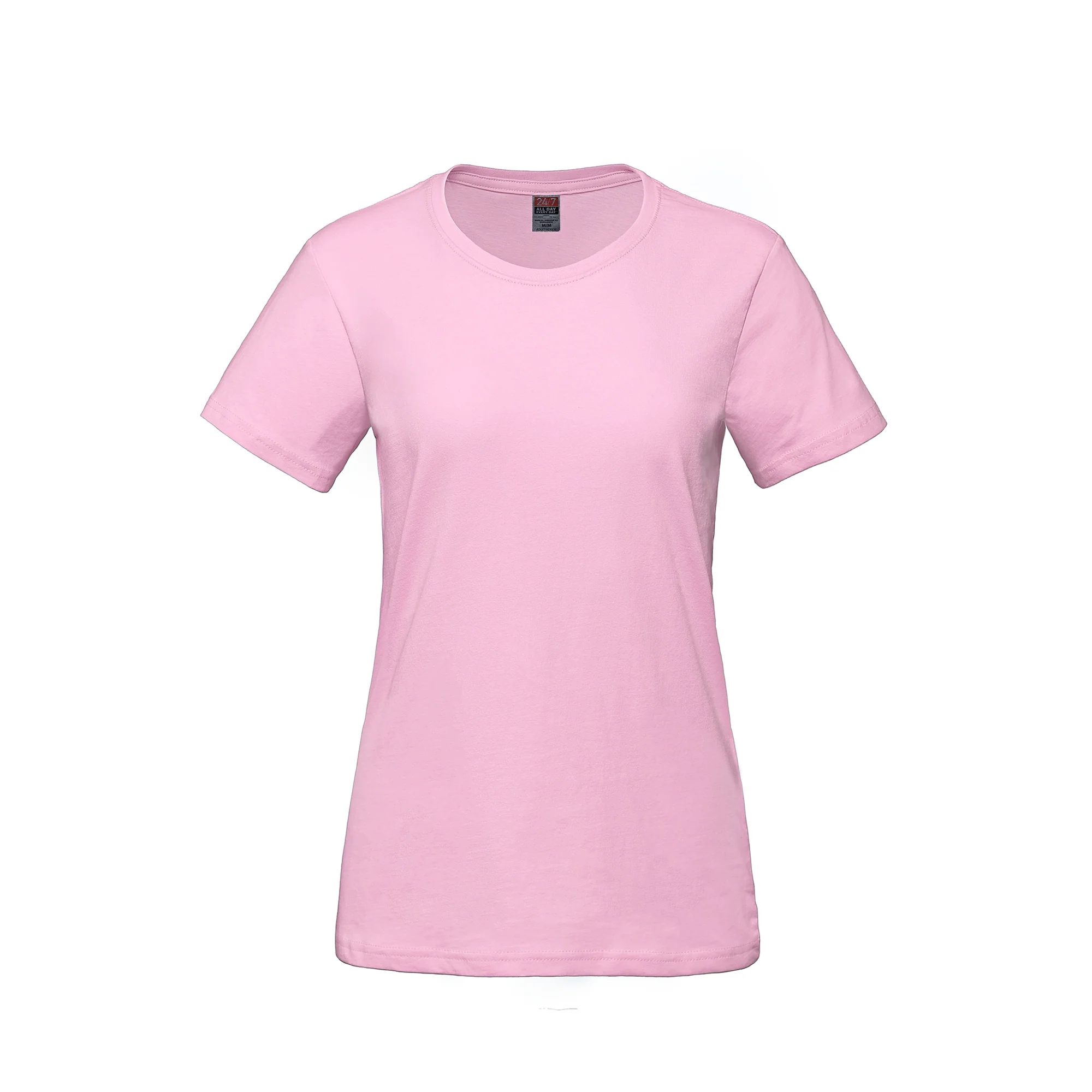 Ladies RING SPUN Combed Cotton Crewneck T-Shirt-CSW - Color Image 1