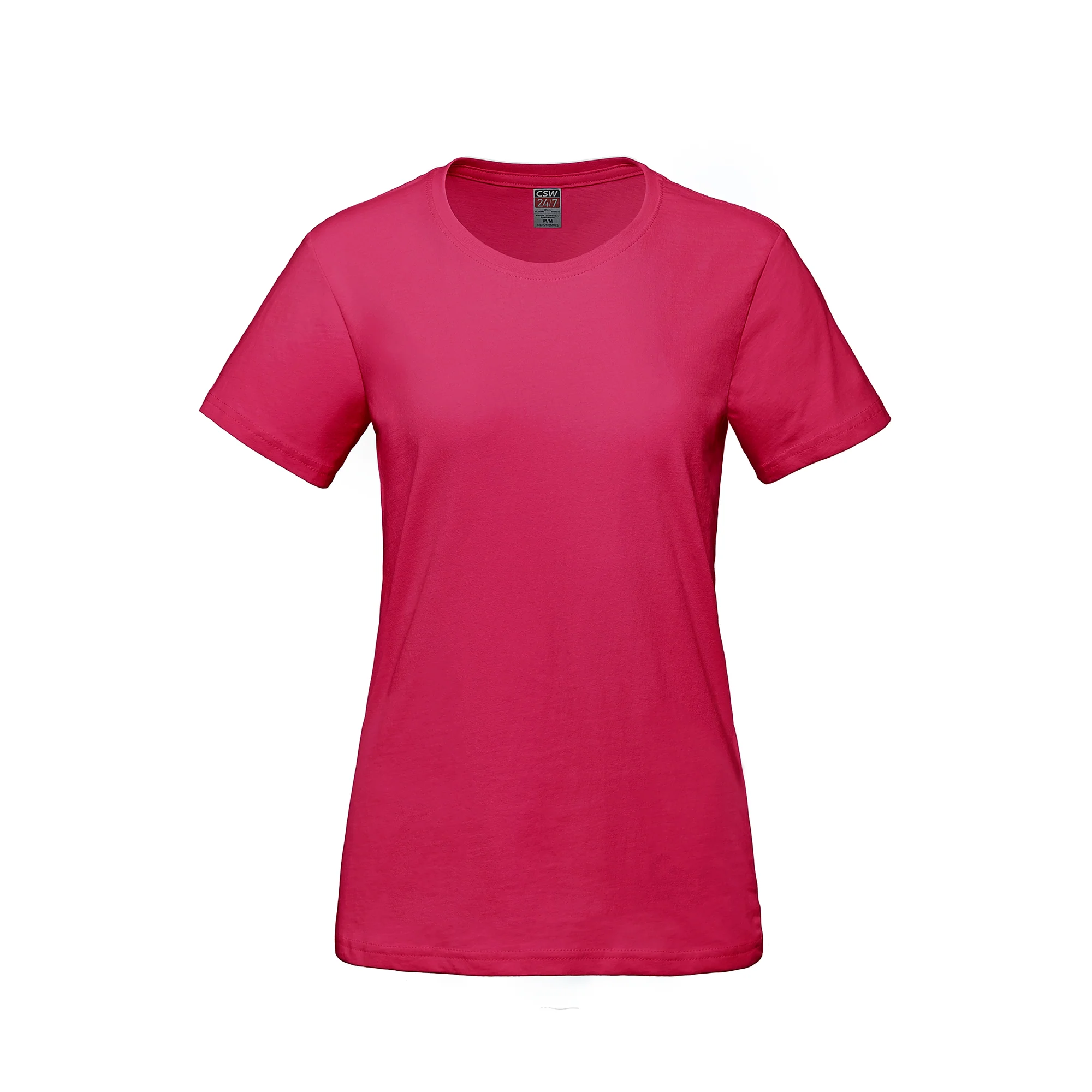 Ladies RING SPUN Combed Cotton Crewneck T-Shirt-CSW - Color Image 1