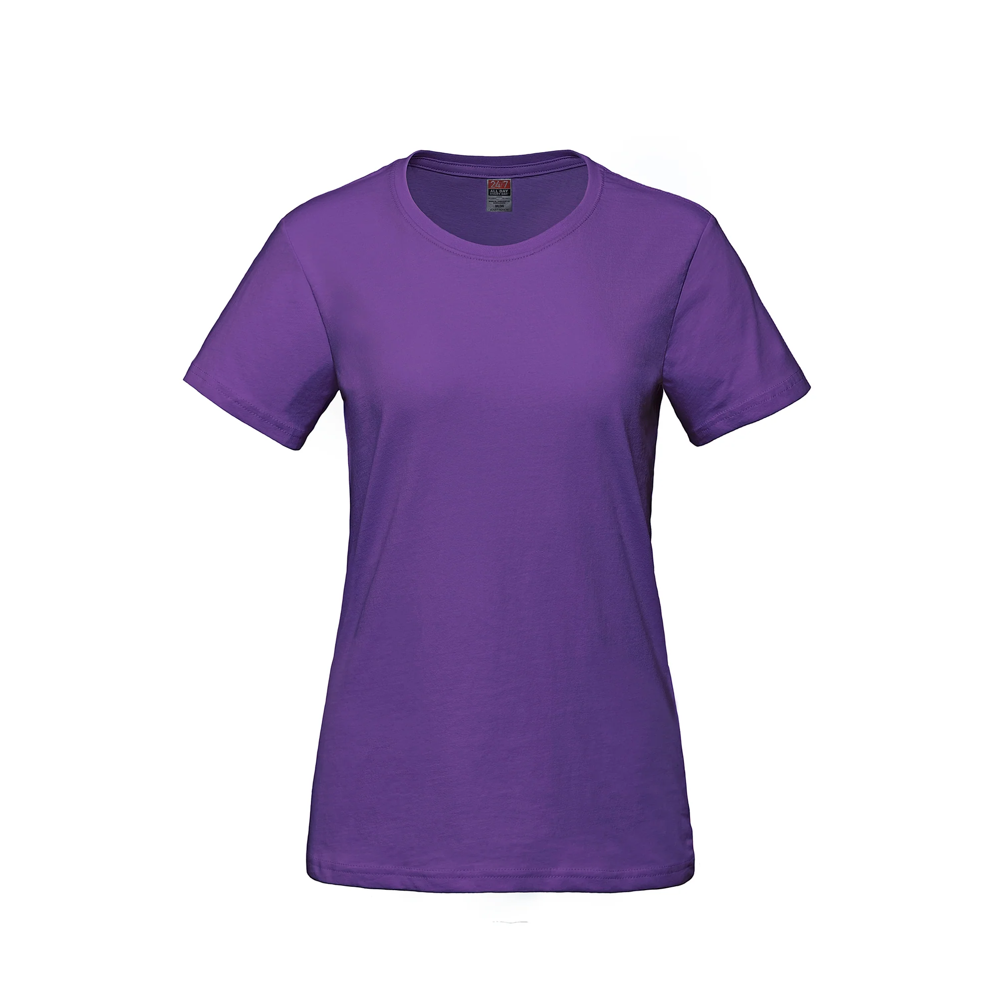Ladies RING SPUN Combed Cotton Crewneck T-Shirt-CSW - Color Image 1